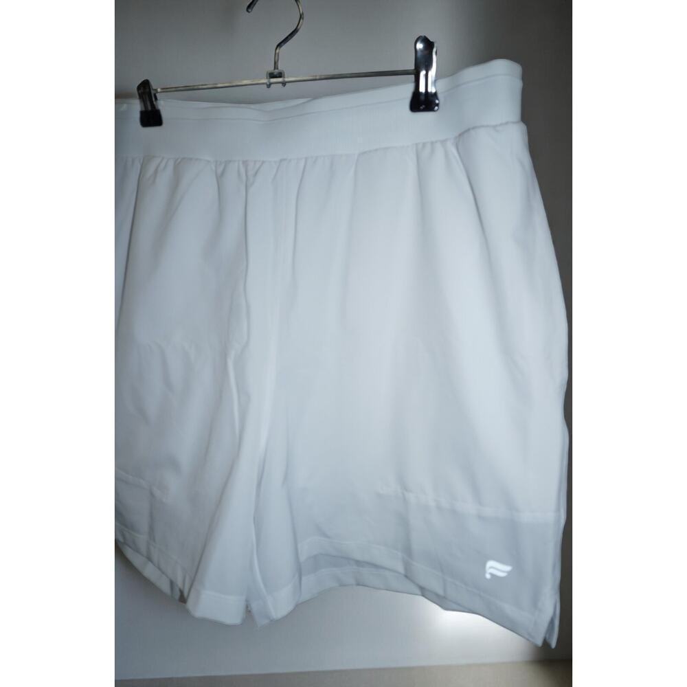 Fabletics Men’s White Lined Performance Shorts Si… - image 3